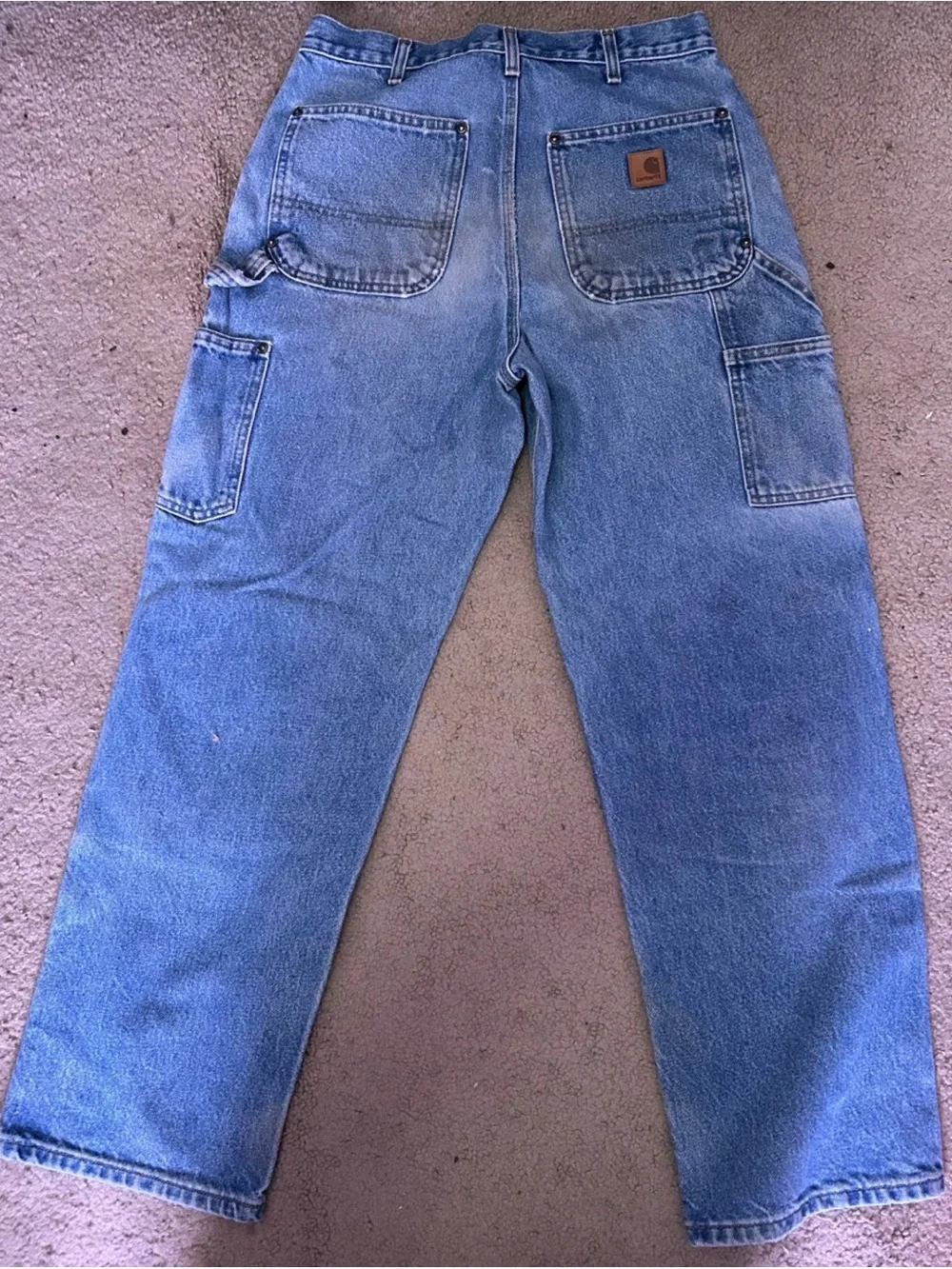 Carhartt Light Blue Relaxed Fit Carpenter Jeans